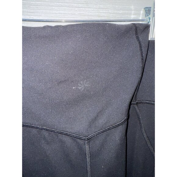 Athleta Womens Black High-Waist Mesh Panel Leggings S Stretchy Activewear - Picture 4 of 12